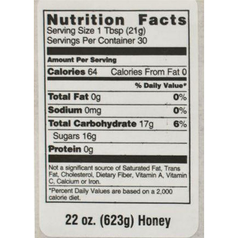 Nutrition Label 12 oz 100Ct