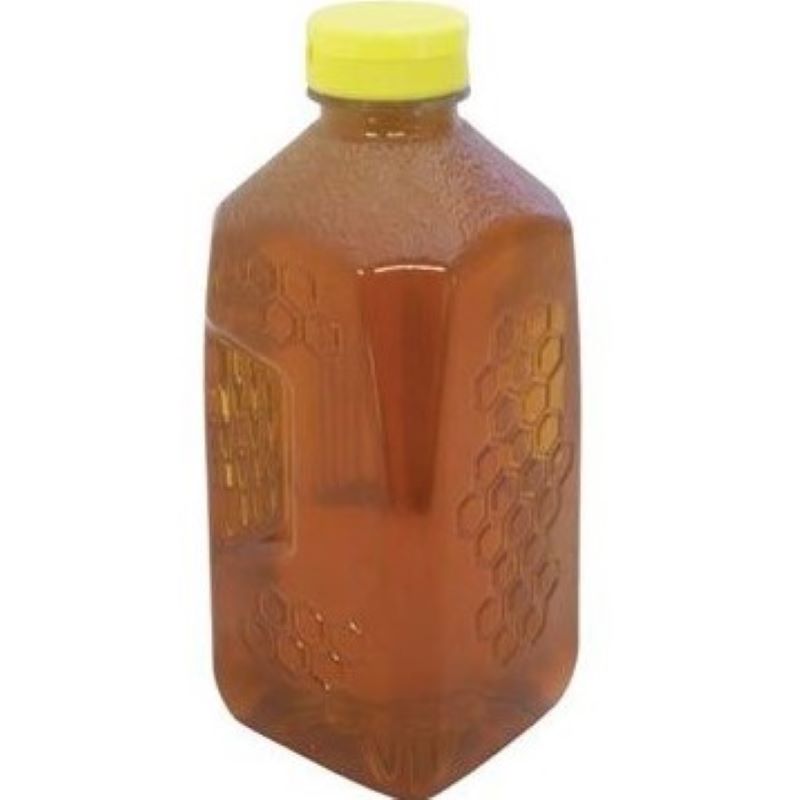 Hexagon Pattern Plastic Bottle with Snap Cap Lid 3 lb