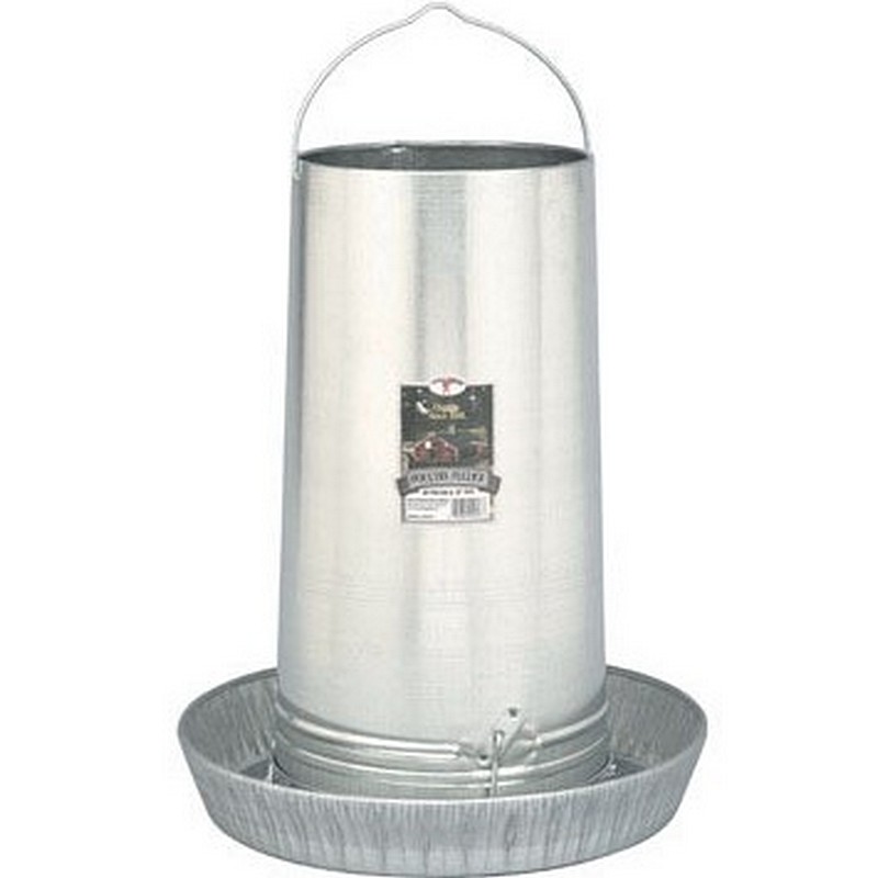 Hanging Chicken Feeder Galvanized Steel 40 lb