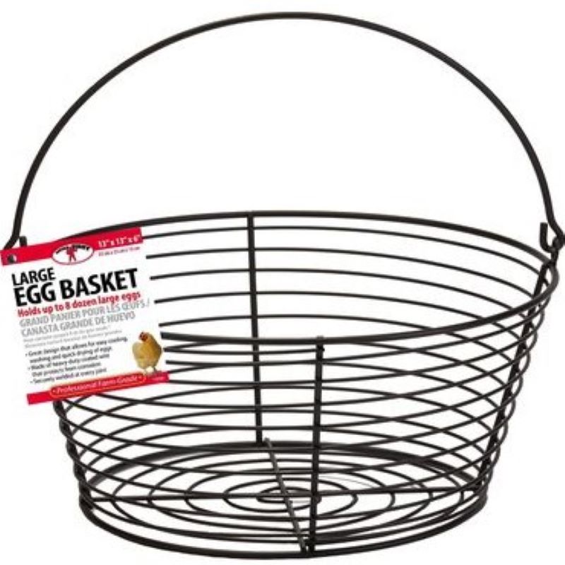 Little Giant Black Metal Egg Basket 13"