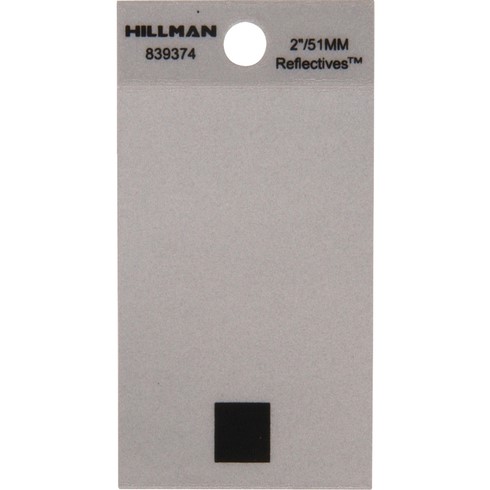 "Period" Black/Silver Reflective Vinyl Sticker 2"