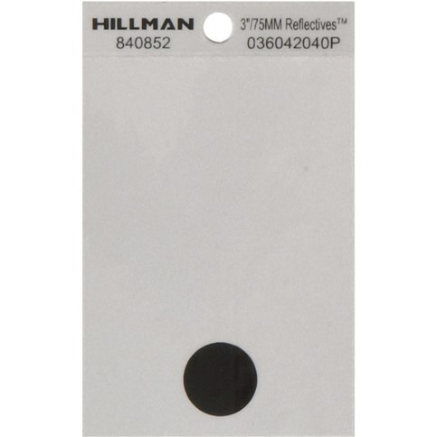 Period Black/Silver Reflective Vinyl Sticker 3"