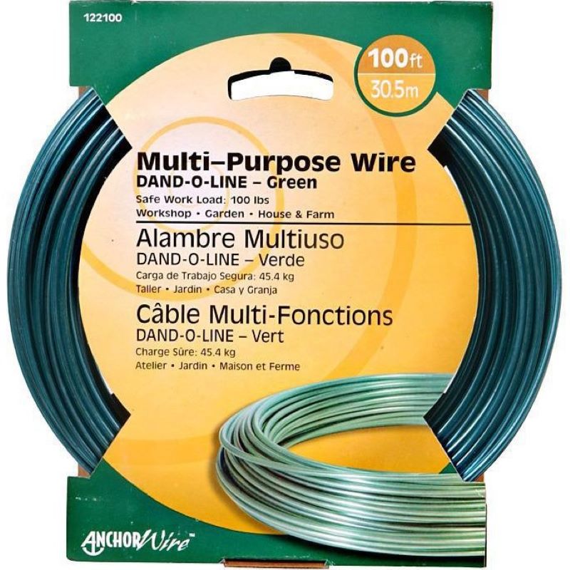 AnchorWire Multi-Purpose Green Clothesline Wire 100 ft