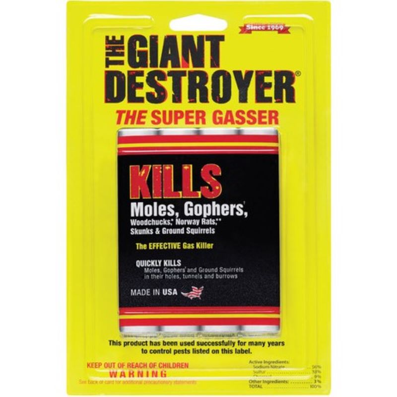 The Giant Destroyer Gasser Fog for Gophers & Moles 4 ct