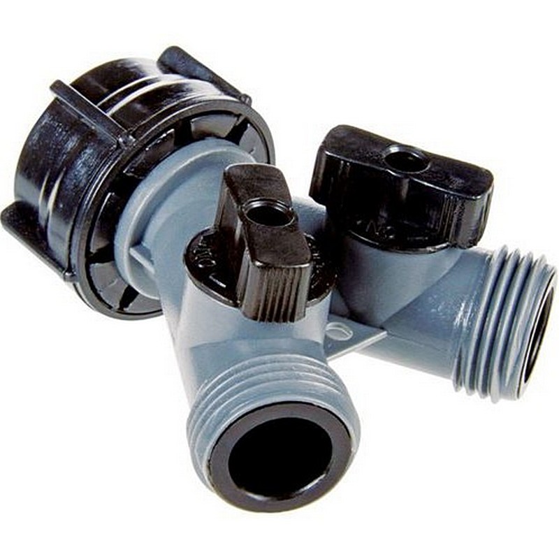 Ace Plastic Threaded Female/Male 2-Way Shut-Off Valve