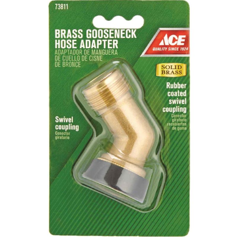 Ace Brass Threaded Male Gooseneck Hose Adapter