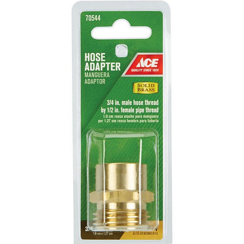 Ace Brass Hose Adapter 3/4" MHT X 3/4" FPT