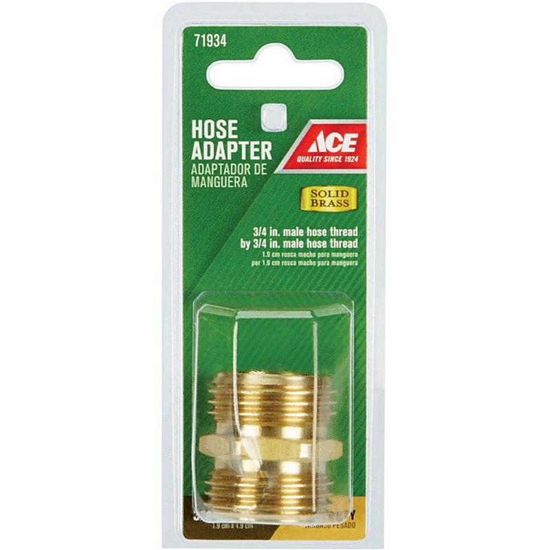 Ace Brass Hose Adapter 3/4" MHT X 3/4" MPT