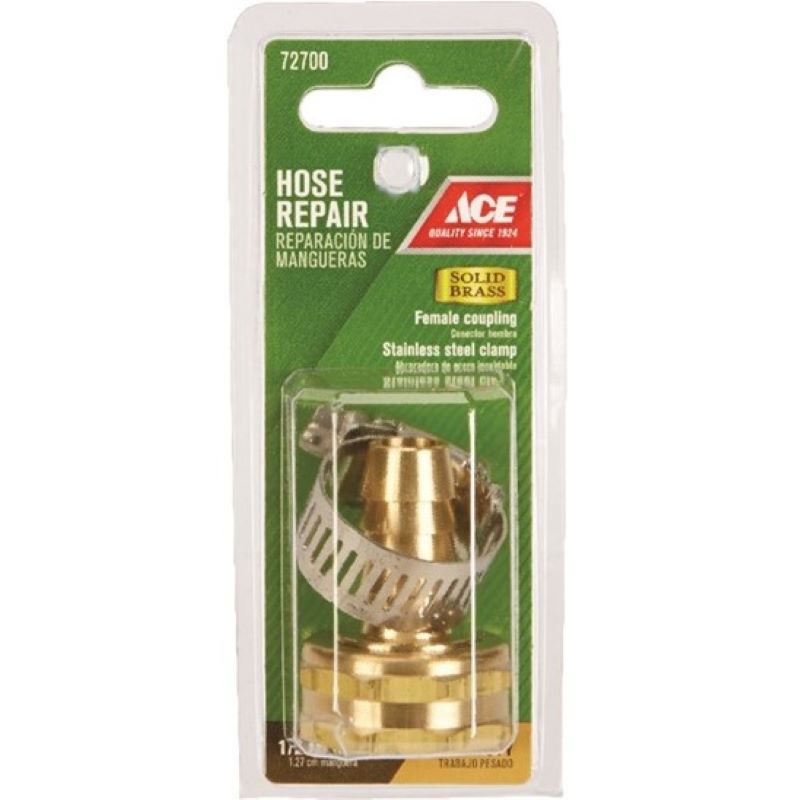 Ace Brass 1/2" Hose Barb X 3/4" FHT Hose Repair