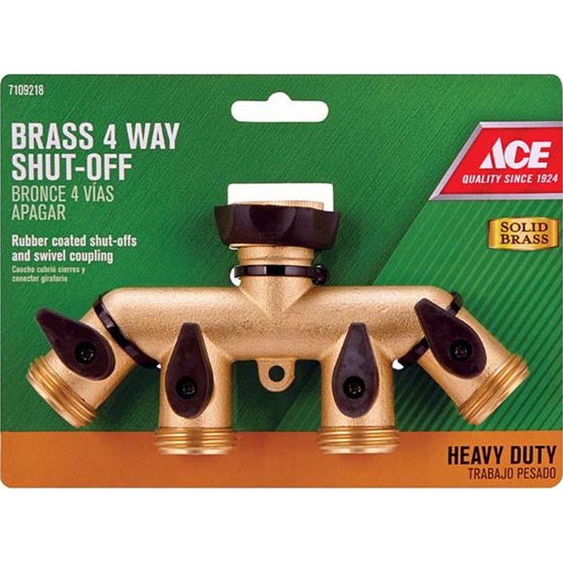 Ace Brass 4-Way Shut-Off Manifold