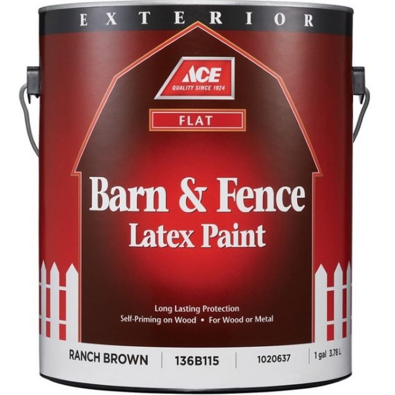 Ace Barn & Fence Latex Flat Ranch Brown 1 gal