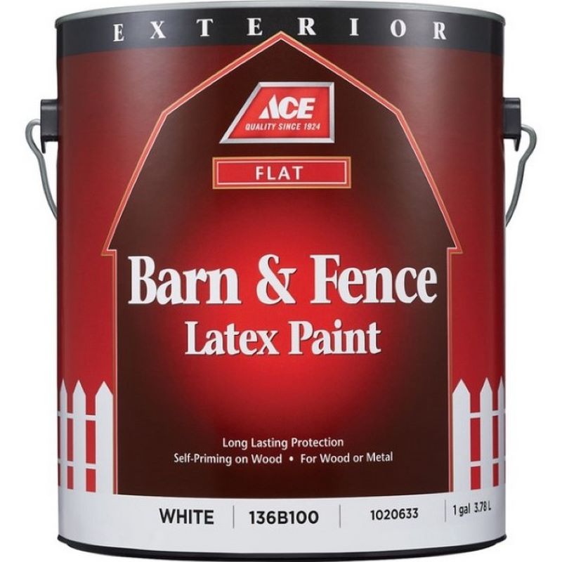 Ace Barn & Fence Latex Flat White 1 gal