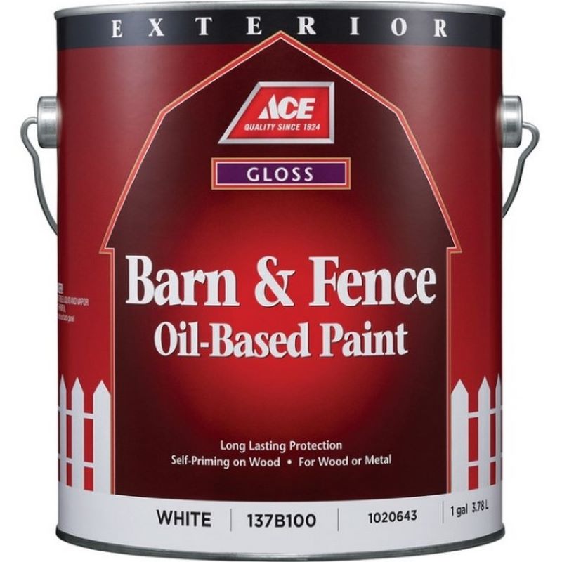 Ace Barn & Fence Oil Based Gloss White 1 gal