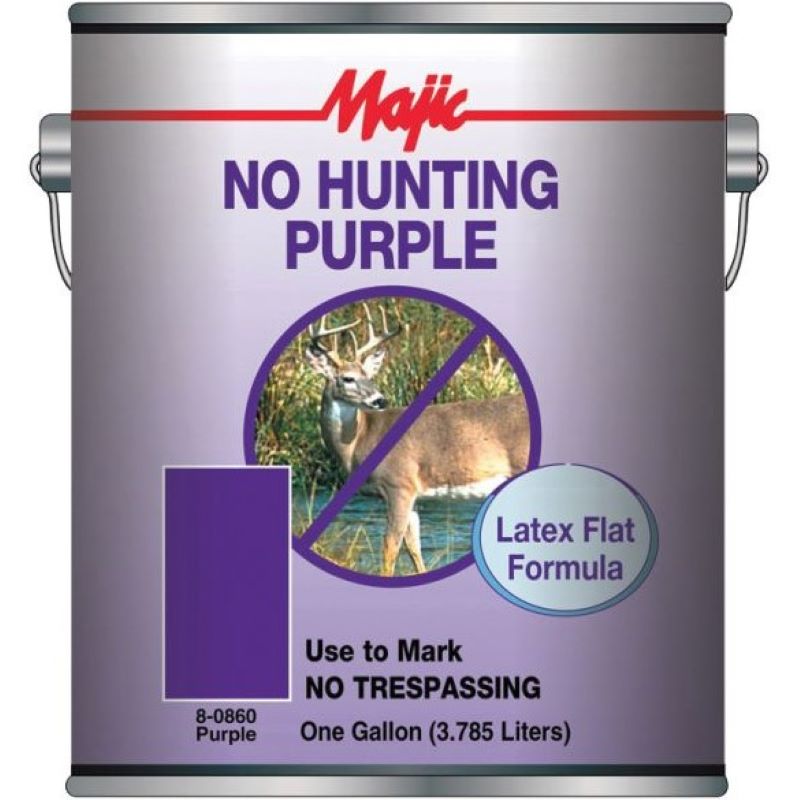 Majic No Hunting Purple Marking Paint Flat 1 gal