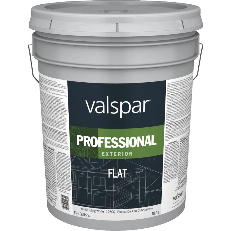 Valspar Professional Exterior Latex White Flat 5 gal