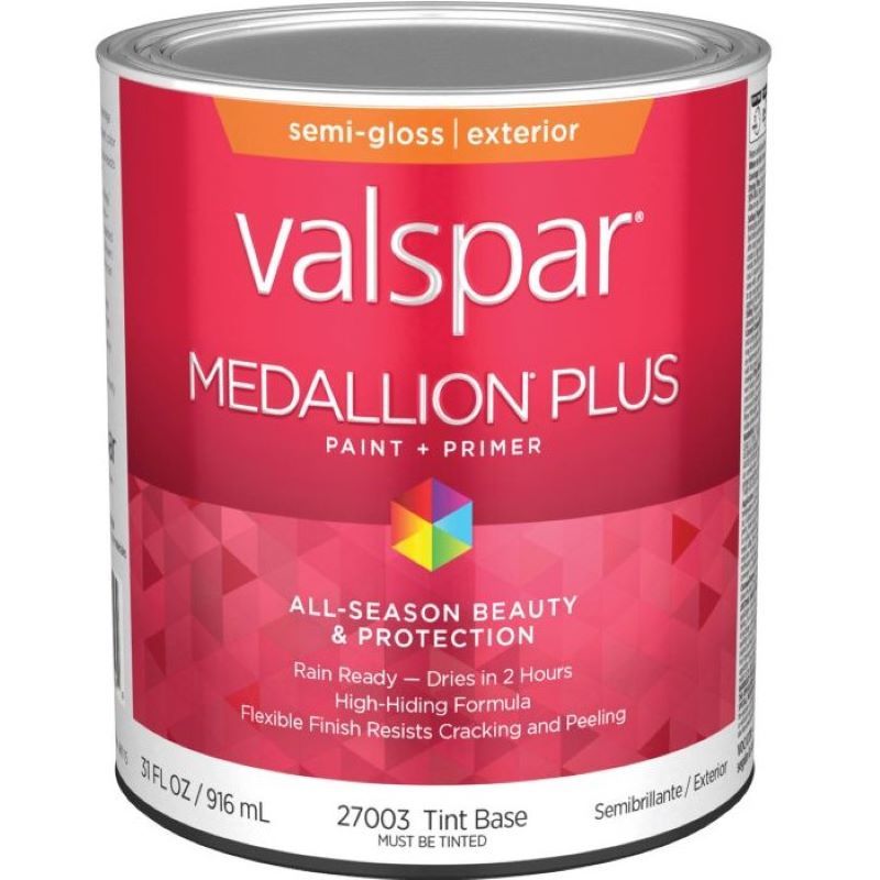 Valspar Medallion Plus Exterior Paint Tint Base Semi-Gloss 1 qt