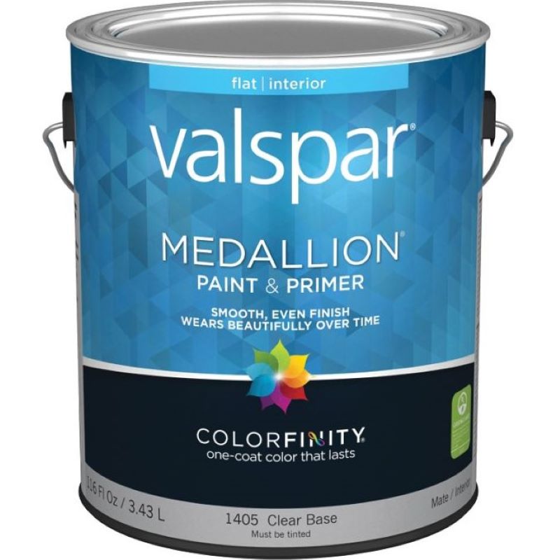 Valspar Medallion Paint & Primer Interior Flat Clear Base 1 gal
