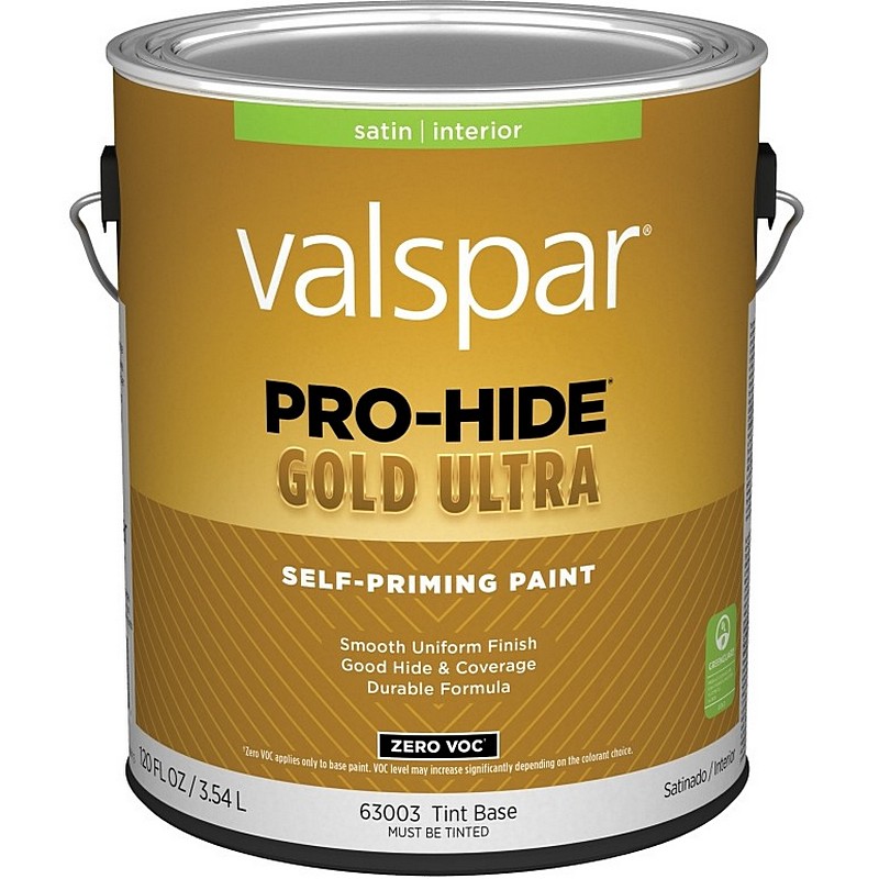 Valspar Pro-Hide Gold Ultra Self Priming Paint Zero VOC Satin Tint Base 1 gal