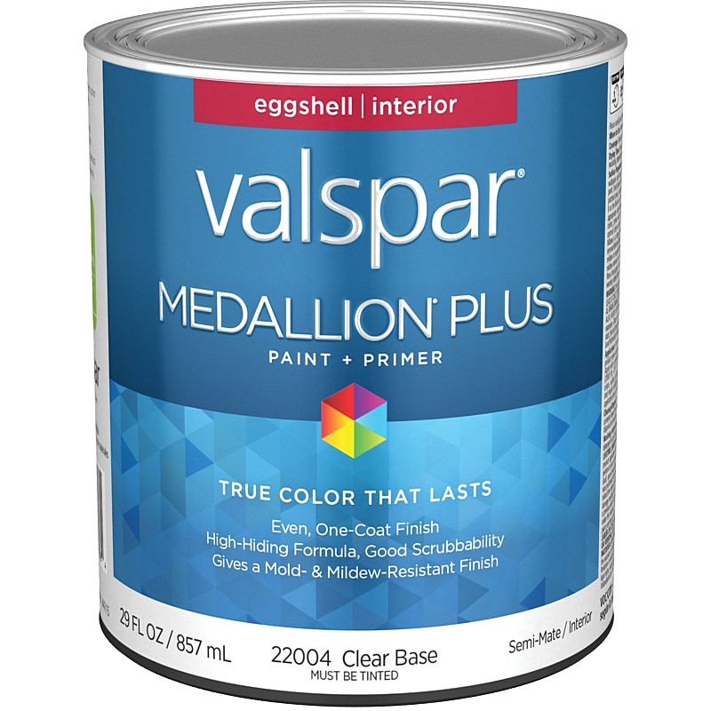 Valspar Medallion Plus Paint & Primer Interior Eggshell Clear Base 1 qt