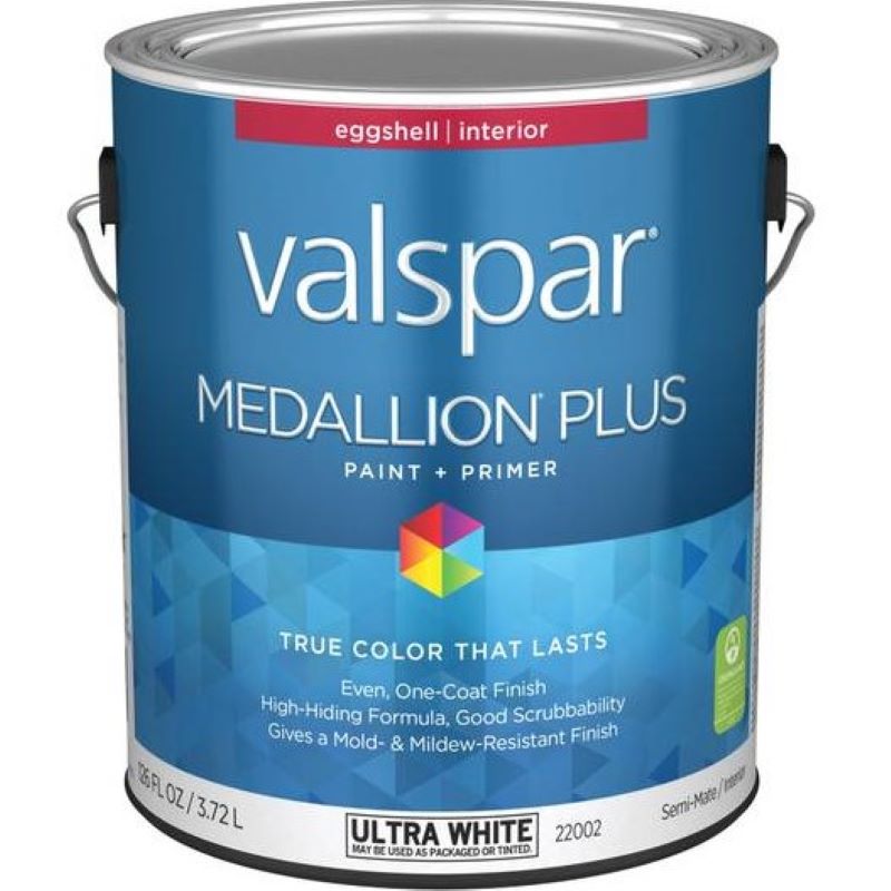 Valspar Medallion Plus Paint & Primer Interior Eggshell Ultra White 1 gal