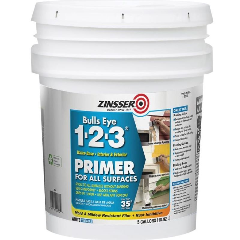 Zinsser Bulls Eye 123 Primer White 5 gal