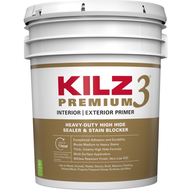 Kilz 3 Premium Interior Exterior Primer Flat White 5 gal