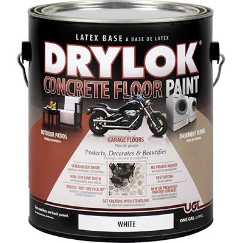 Drylok Concrete Floor Paint White Latex 1 gal