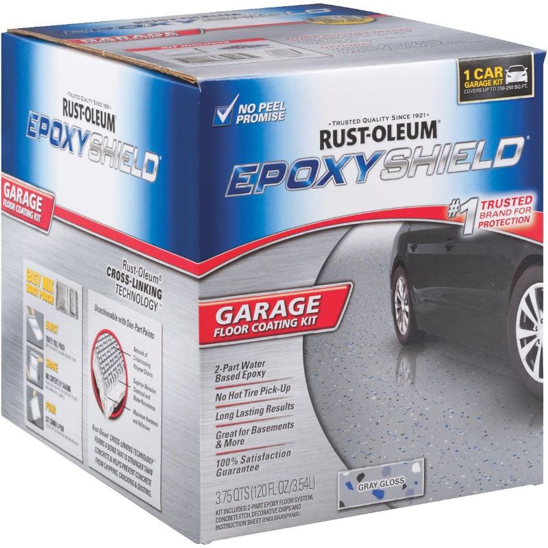 Rust-Oleum Epoxy Shield Garage Floor Coating Kit Gray 2 gal