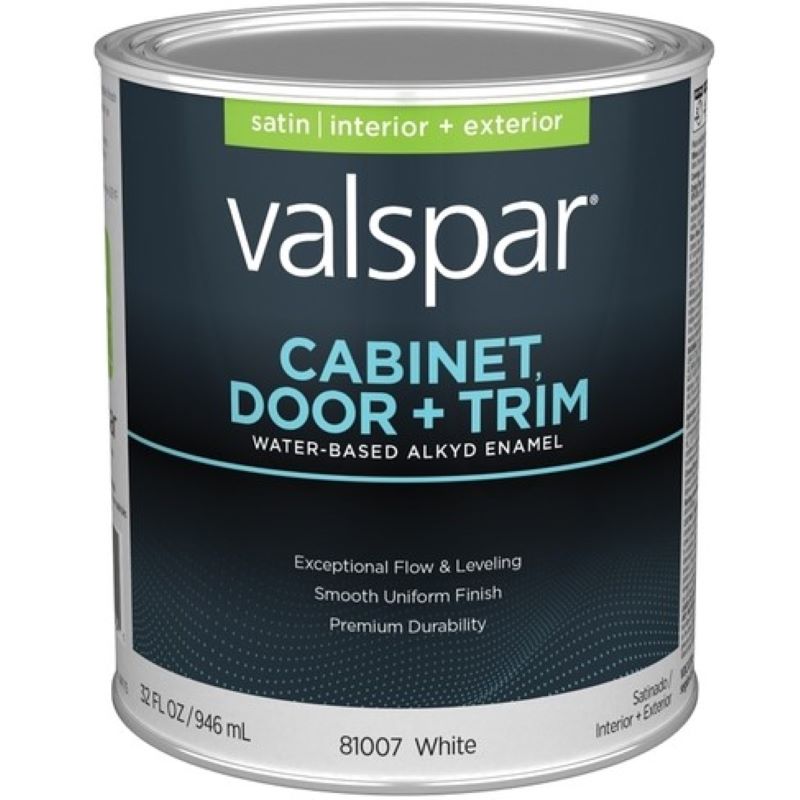 Valspar Cabinet & Door Trim Satin White Base 1 qt