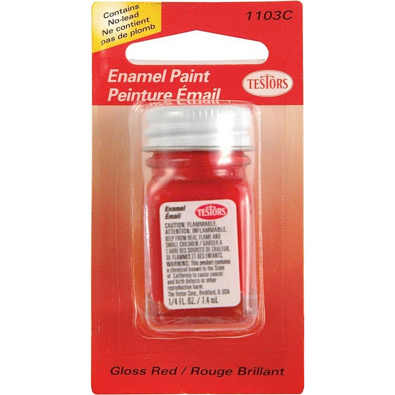 Testors Enamel Hobby Paint Red .25 oz