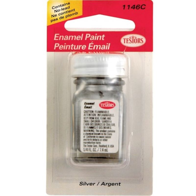 Testors Enamel Hobby Paint Silver .25 oz