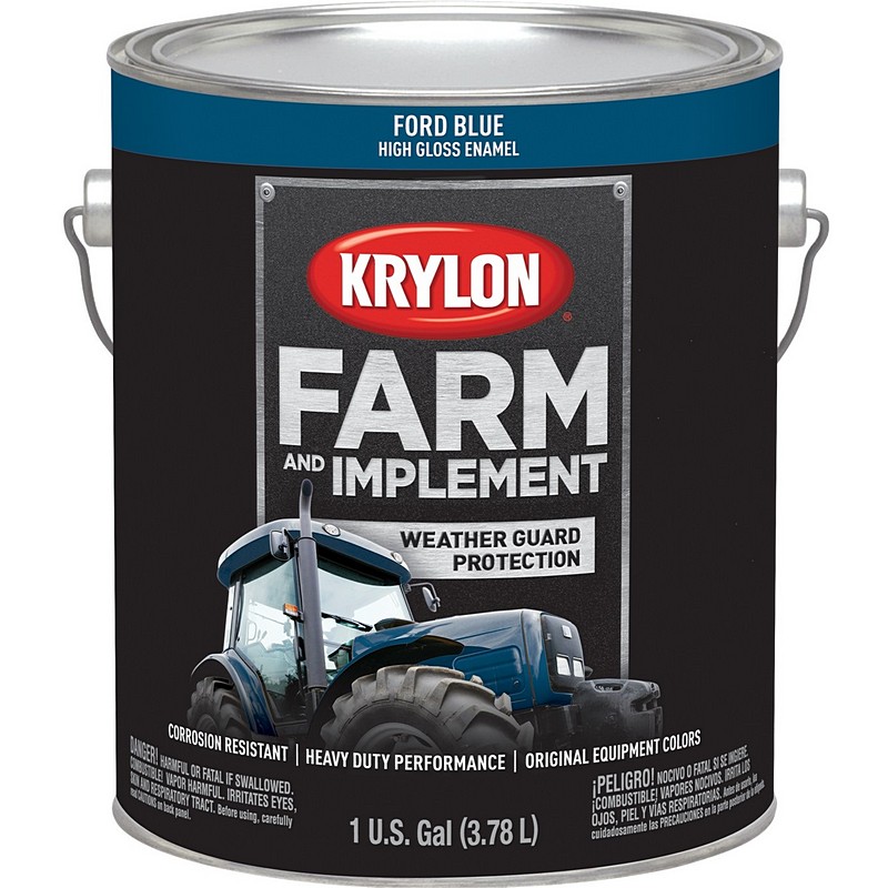 Krylon Farm Equipment Paint High Gloss Ford Blue 1 gal