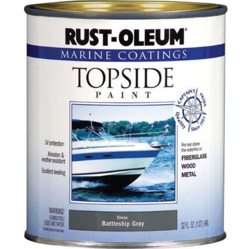 Rust-Oleum Marine Coatings Topside Paint Battleship Gray 32 oz