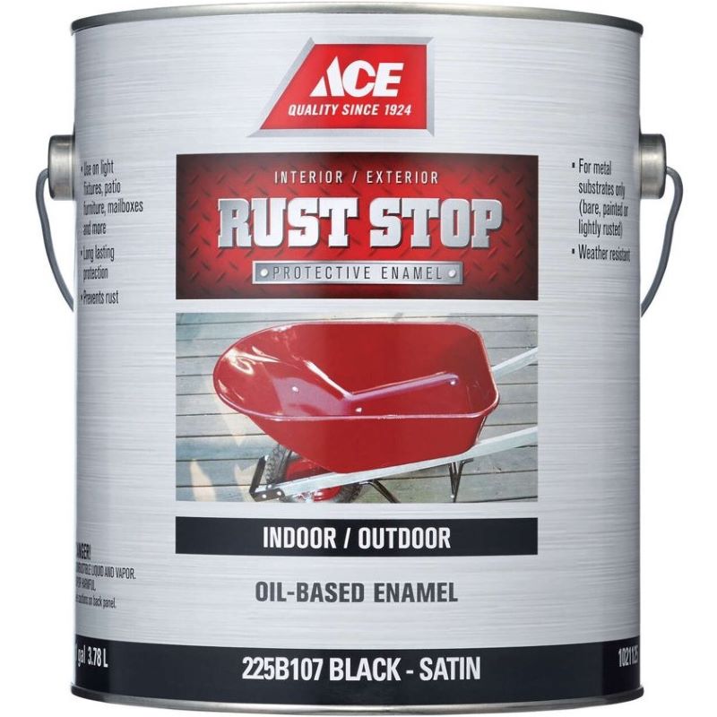 Ace Rust Stop Oil Based Enamel Satin Black 1 gal