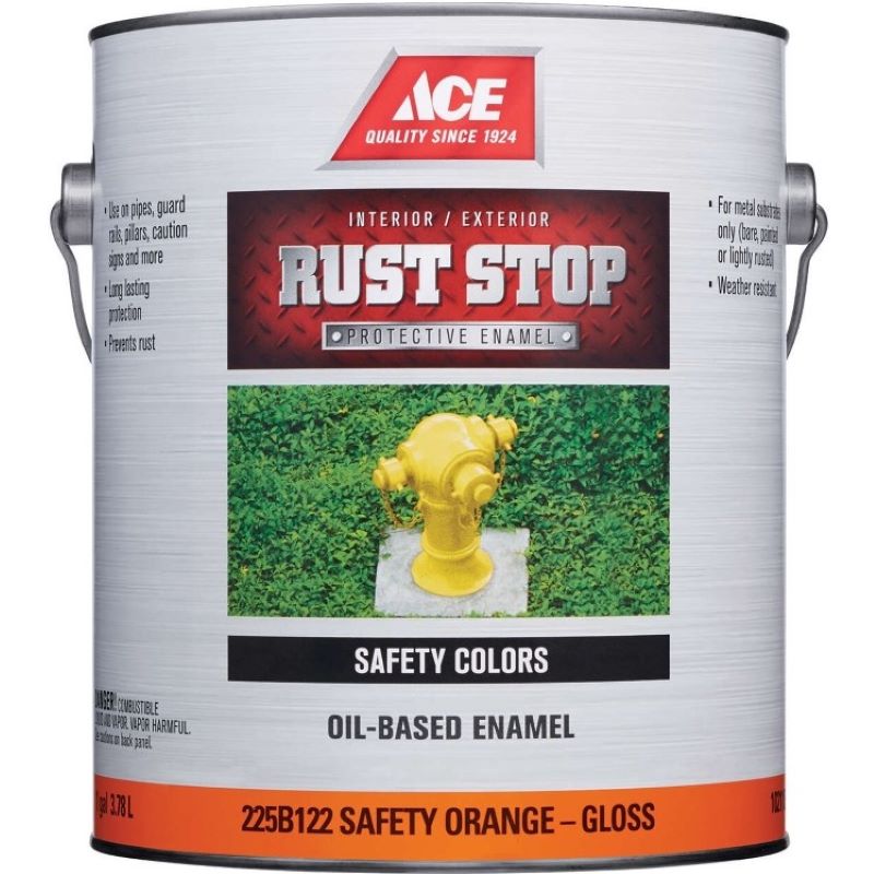 Ace Rust Stop Oil Based Enamel Gloss Safety Orange 1 gal