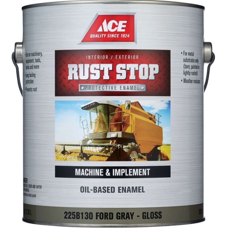 Ace Rust Stop Oil Based Enamel Gloss Ford Gray 1 gal