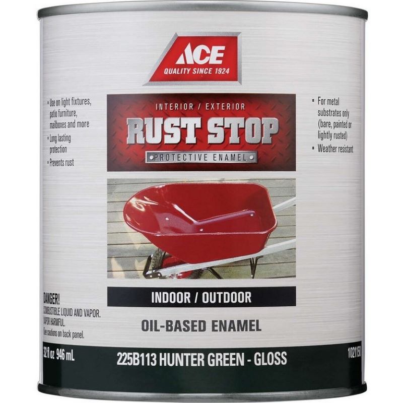 Ace Rust Stop Oil Based Enamel Gloss Hunter Green 1 qt