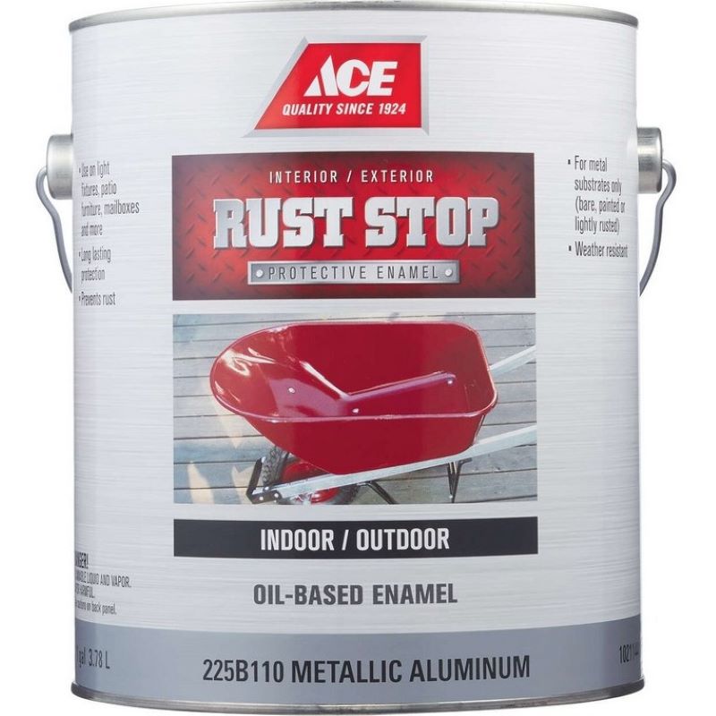 Ace Rust Stop Oil Based Enamel Metallic Aluminum 1 gal