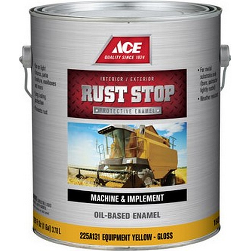 Ace Rust Stop Oil Based Enamel Gloss Equipment Yellow 1 gal