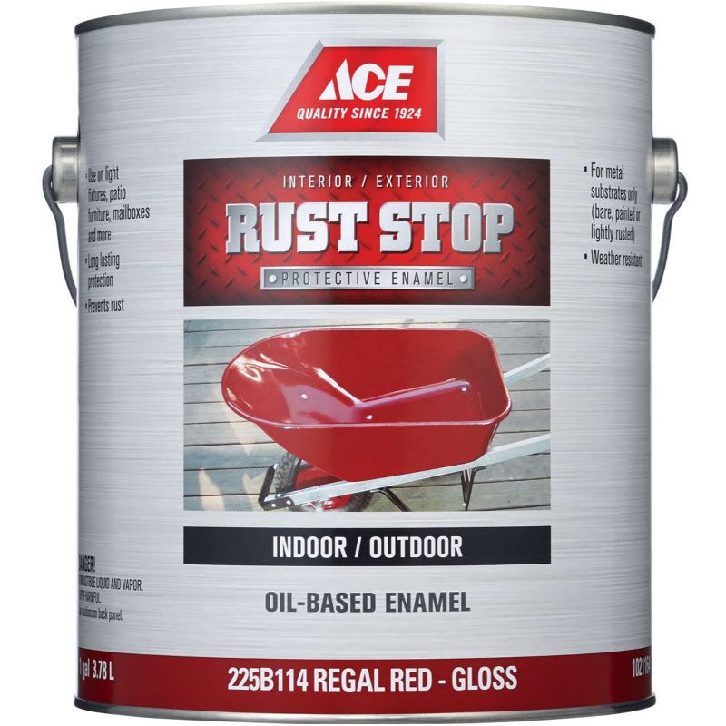 Ace Rust Stop Oil Based Enamel Gloss Regal Red 1 gal