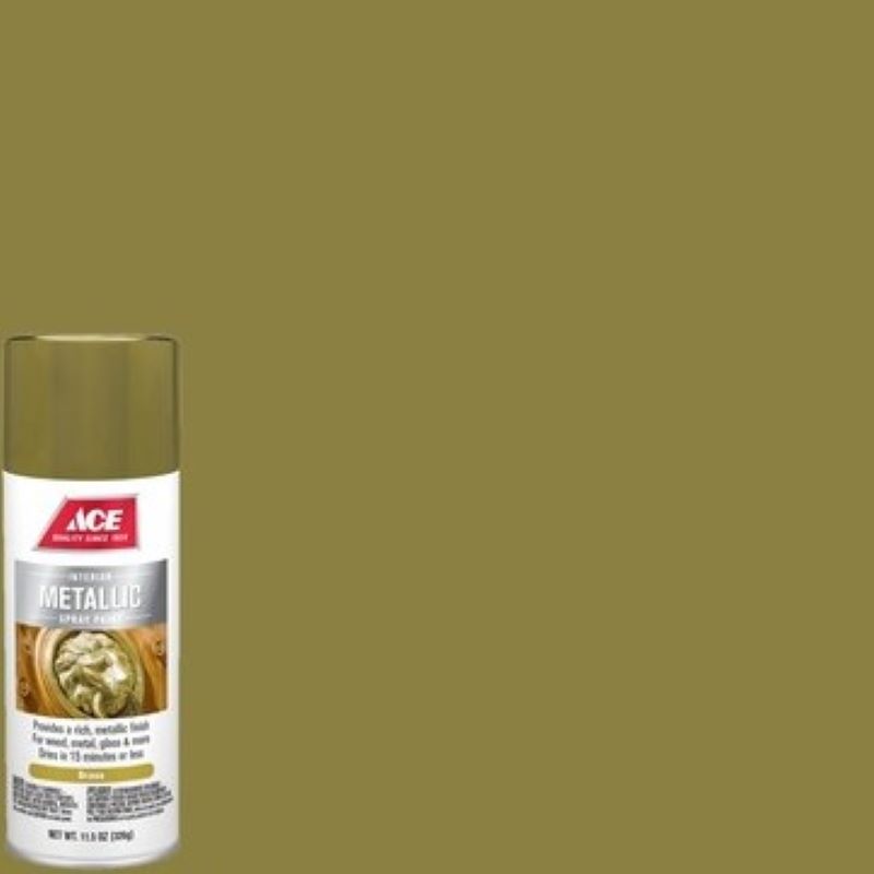 Ace Metallic Spray Paint Brilliant Brass 11 oz