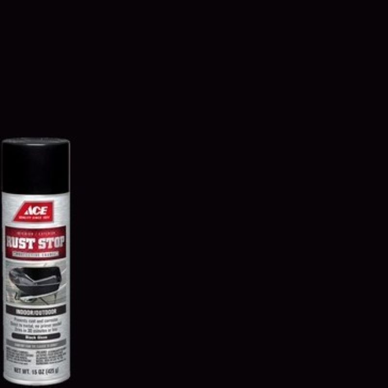 Ace Rust Stop Spray Paint Gloss Black 15 oz