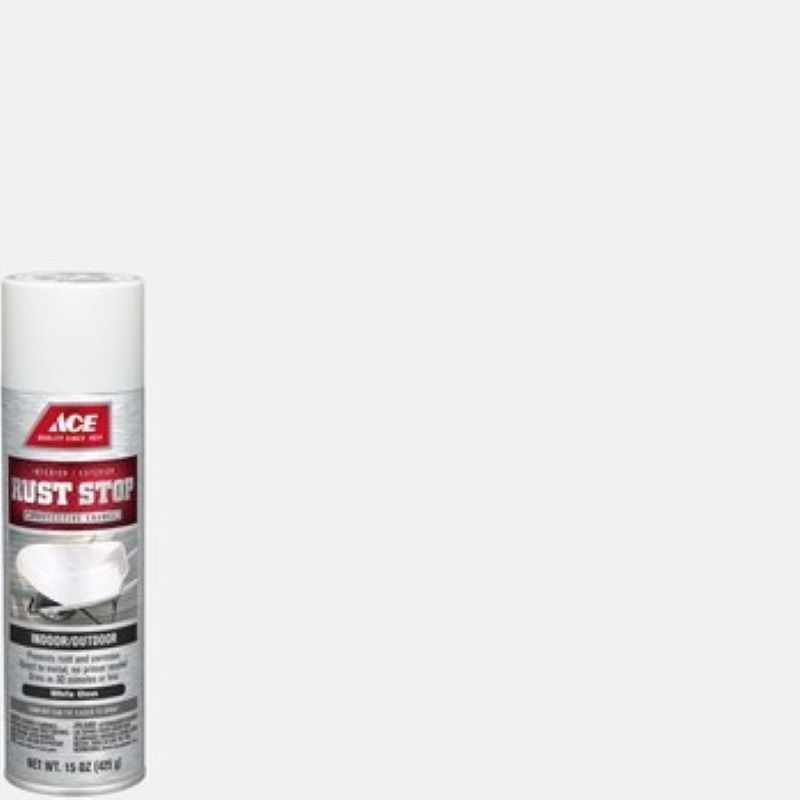 Ace Rust Stop Spray Paint Gloss White 15 oz