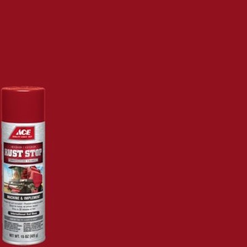 Ace Rust Stop Spray Paint Gloss International Red 15 oz
