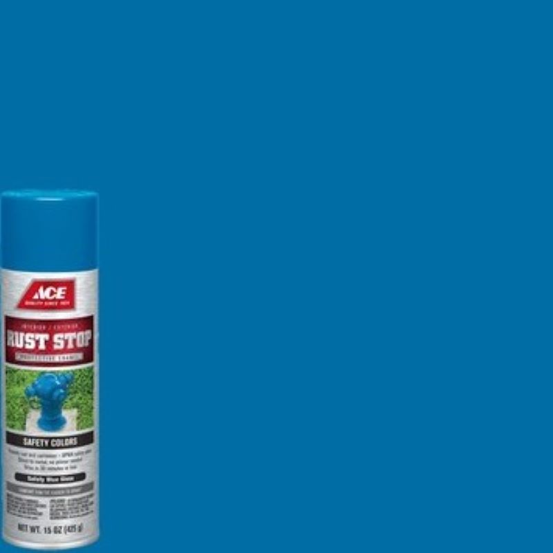 Ace Rust Stop Spray Paint Gloss Safety Blue 15 oz
