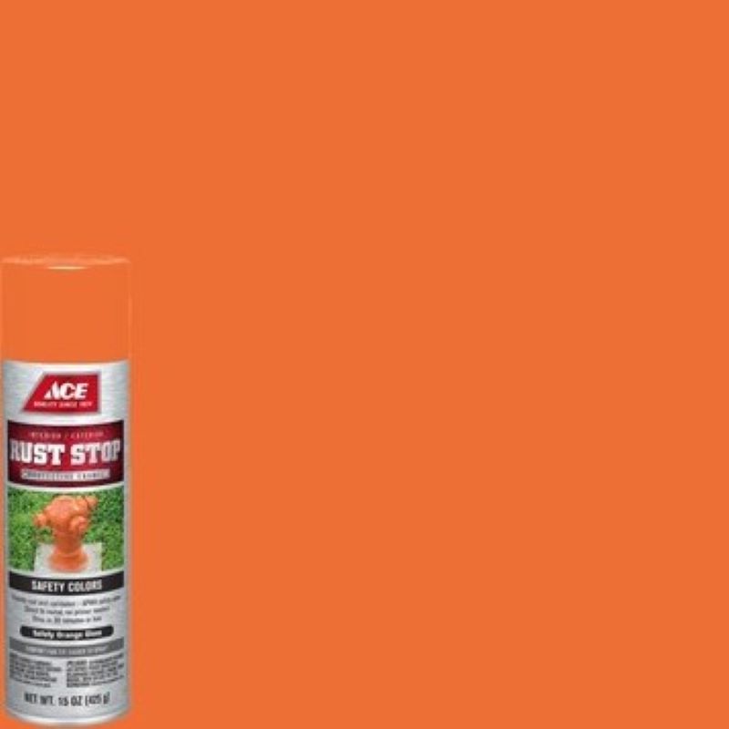 Ace Rust Stop Spray Paint Gloss Safety Orange 15 oz
