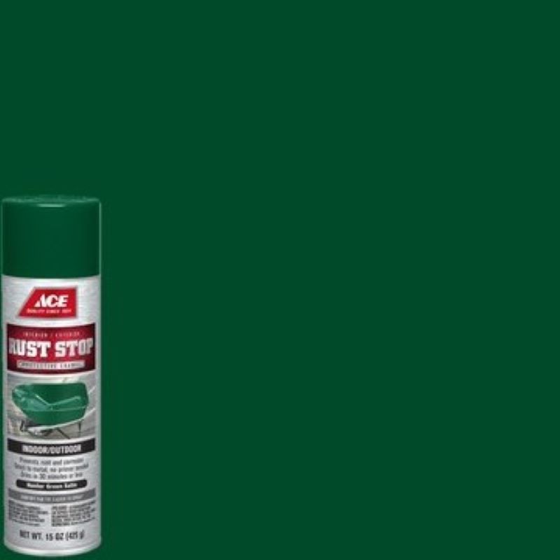 Ace Rust Stop Spray Paint Satin Hunter Green 15 oz