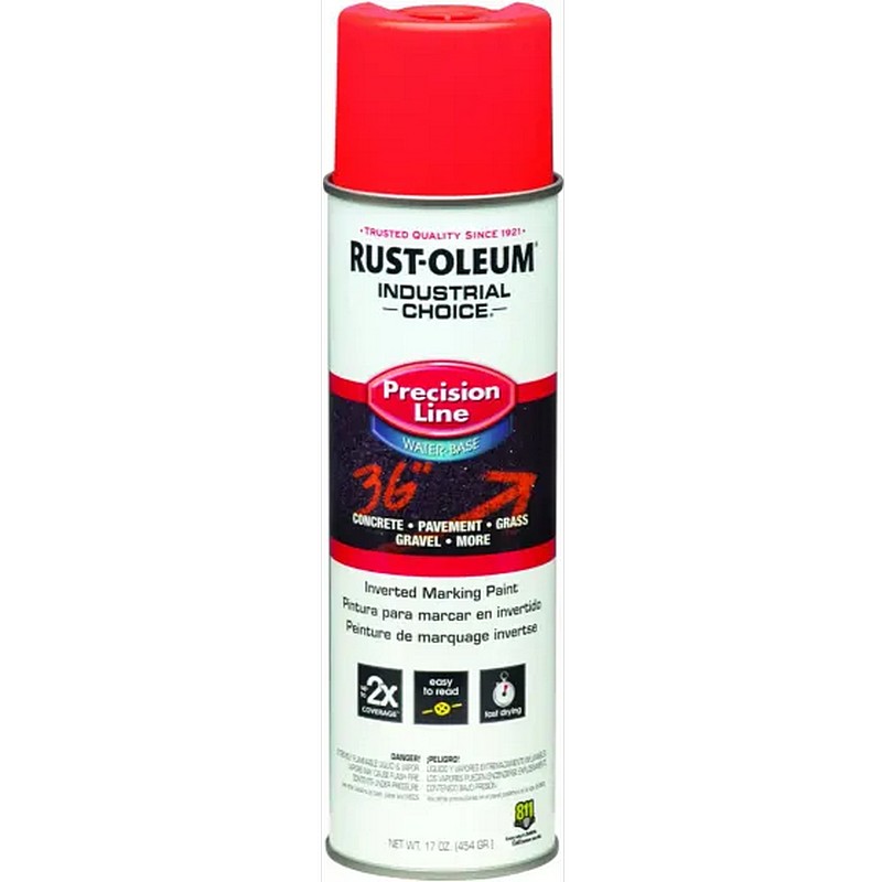 Rust-Oleum Marking Spray Paint Fluorescent Red-Orange 17 oz