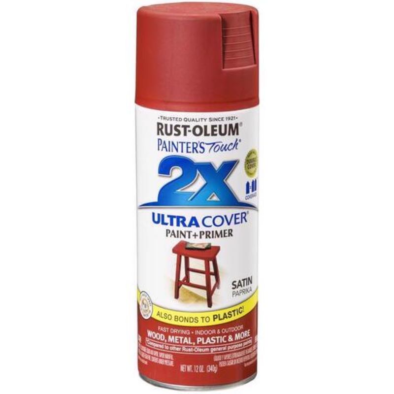 Rust-Oleum 2X Spray Paint & Primer Satin Paprika 12 oz