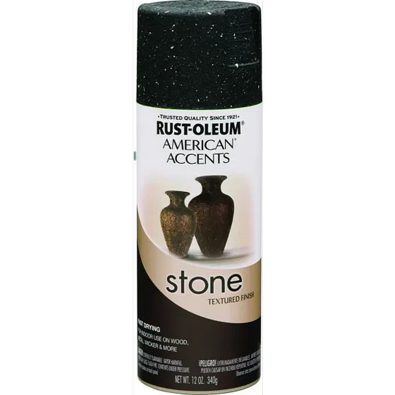 Rust-Oleum Stone Texture Spray Paint Black Granite 12 oz